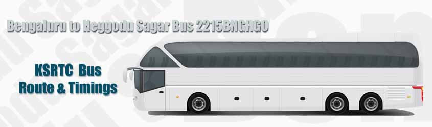 Bengaluru to Heggodu Sagar Bus 2215BNGHGO