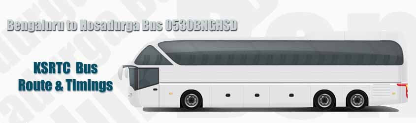 Bengaluru → Hosadurga Bus (0530BNGHSD)