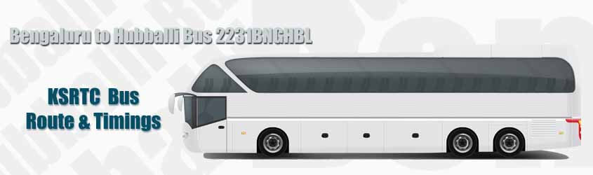 Bengaluru to Hubballi Bus 2231BNGHBL