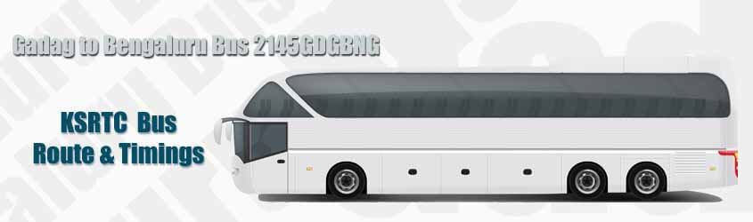 Gadag → Bengaluru Bus (2145GDGBNG)