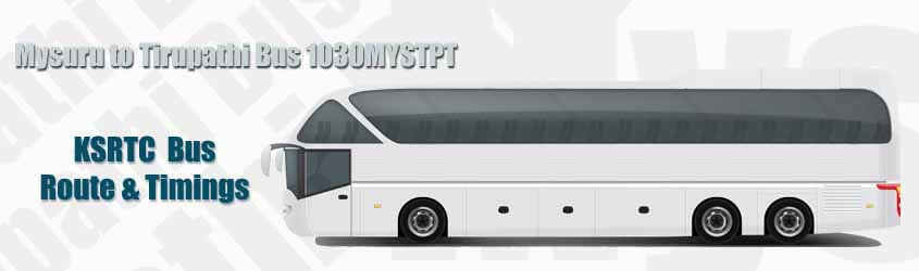 Mysuru to Tirupathi Bus 1030MYSTPT